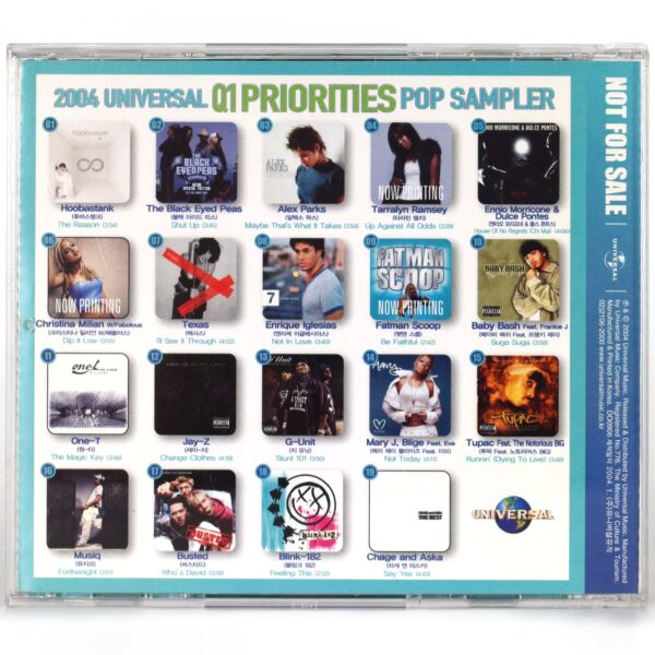 IMG_8302 Hoobastank Cover Q1 2004 Universal Priorities Pop Sampler Korean CD Korea