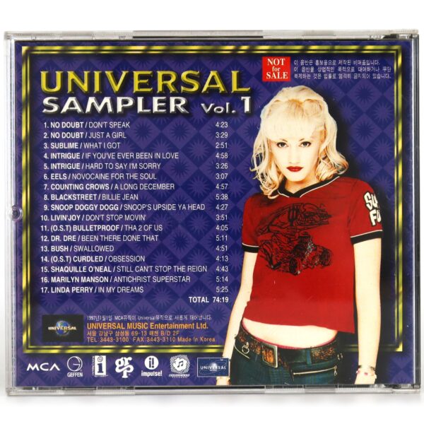 No Doubt Cover Universal Sampler Vol. 1 Korean Promo CD Korea 1997