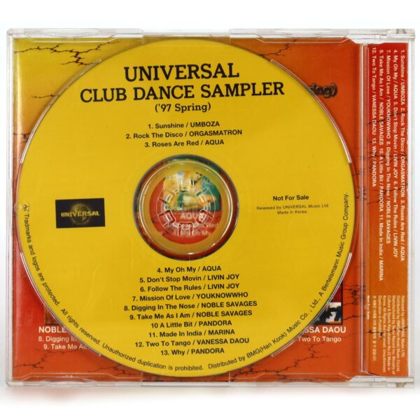 Universal Club Dance Sampler '97 Spring Korean Promo CD Korea Aqua Pandora