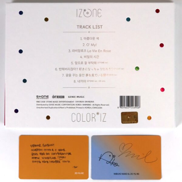 IZ*ONE - Color*Iz [Color Ver.] Album CD Jo Yuri Set Izone Coloriz