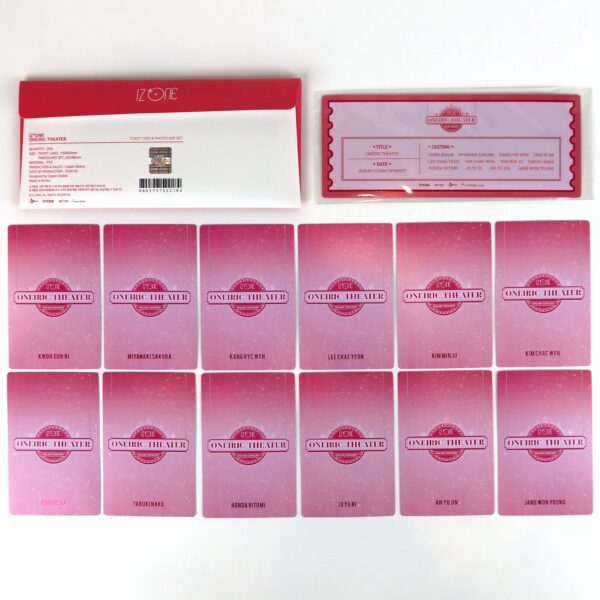 IZ*ONE Oneiric Theater Online Concert MD Ticket Card & Photocard Set Izone