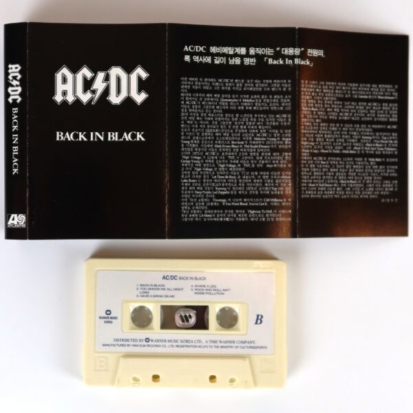 AC/DC - Back In Black Album Korean Cassette Tape Korea