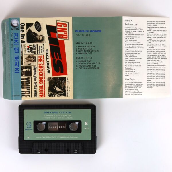 Guns N' Roses - Lies Album Korean Cassette Tape Korea