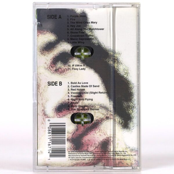 Jimi Hendrix - The Best Of Jimi Hendrix Album Korean Cassette Tape Korea