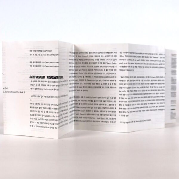 Aaron Carter - Another Earthquake Album Korean Cassette Tape Korea