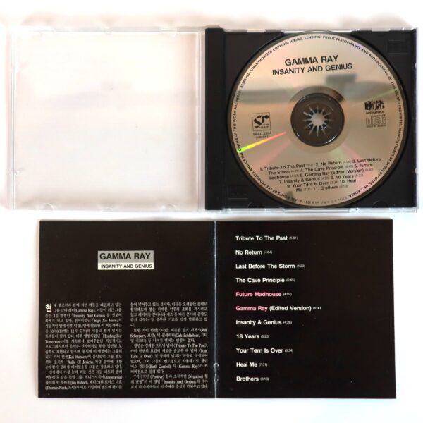 Gamma Ray - Insanity And Genius Korean Album CD Korea