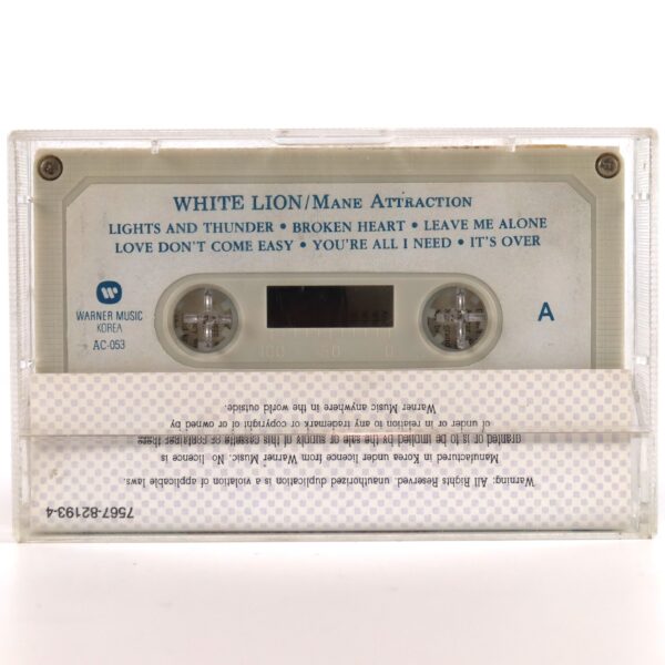 White Lion - Mane Attraction Album Korean Cassette Tape Korea
