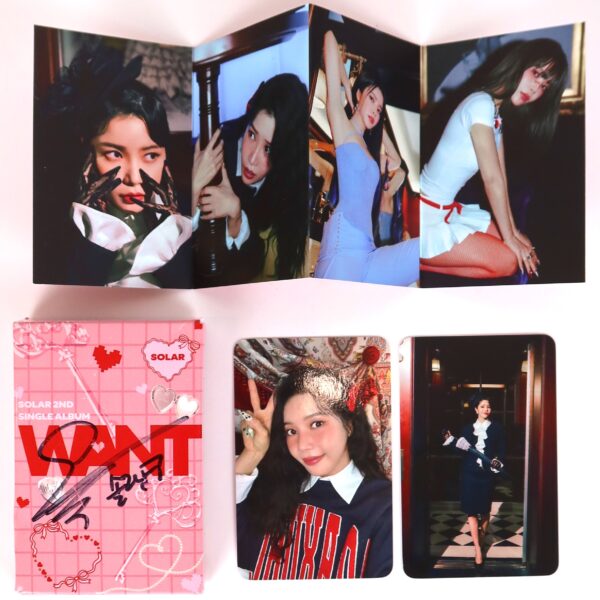 Solar - Want 2nd Single Album Signed PLVE Card Set 2025 Mamamoo [read]