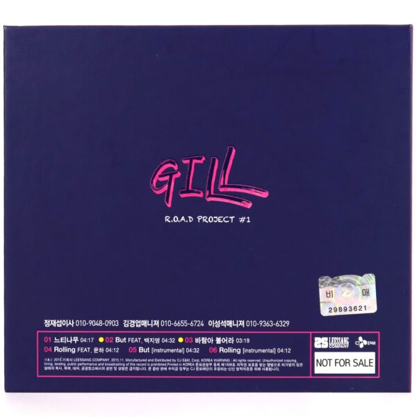 Gill - R.O.A.D Project #1 Album CD Promo K-Pop 2015 Leessang