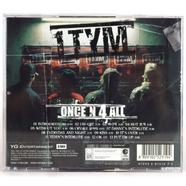1TYM - Once N 4 All Album CD 2003 Korean Hip-Hop K-Pop YG