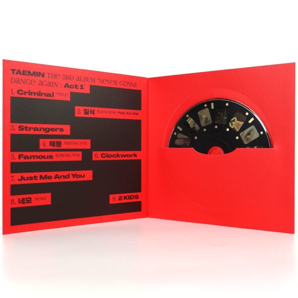 Taemin - Never Gonna Dance Again: Act 1 [Suspect Ver.] Album CD No PC Shinee