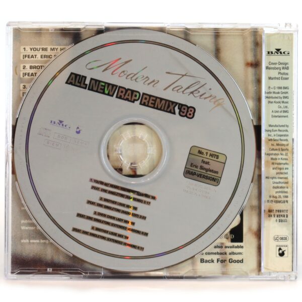 Modern Talking - All New Rap Remix '98 Korean Single Album CD Korea Rare