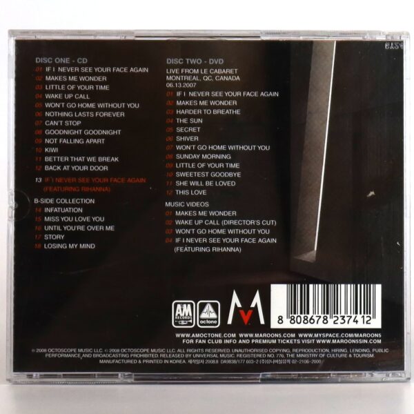 Maroon 5 - It Won't Be Soon Before Long Korean CD + DVD Album Korea