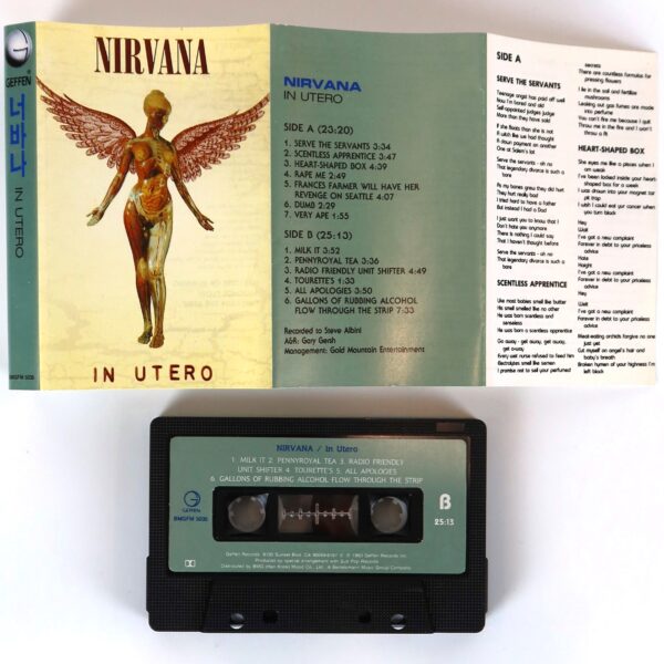 Nirvana - In Utero Album Korean Cassette Tape Korea