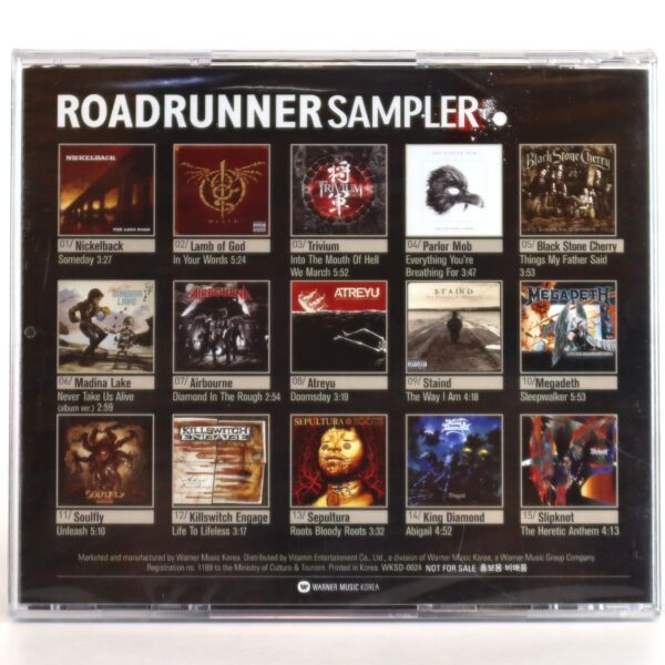Roadrunner Records Sampler Sealed CD Korea Slipknot Megadeth Sepultura