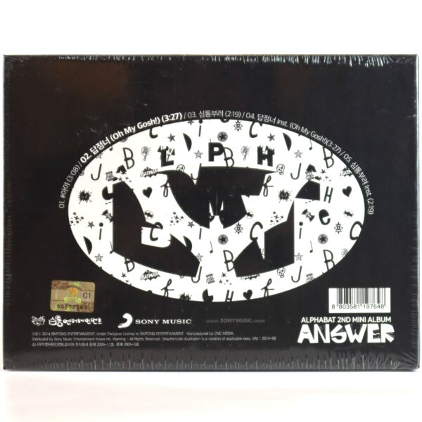 Alphabat - Answer 2nd Mini Album Sealed CD K-Pop 2014