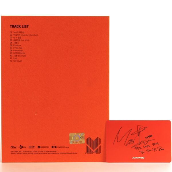 Mamamoo - Melting Album CD Moonbyul Photocard K-Pop 2016