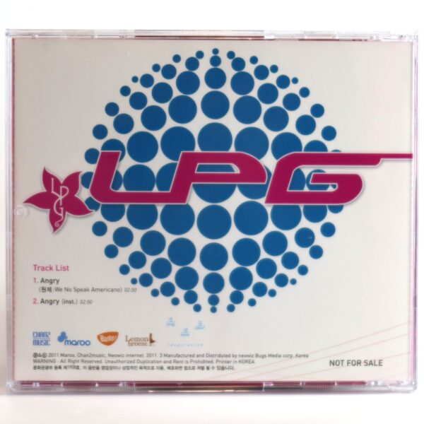 LPG - Angry Single Album Signed Autographed CD 2011 K-Pop