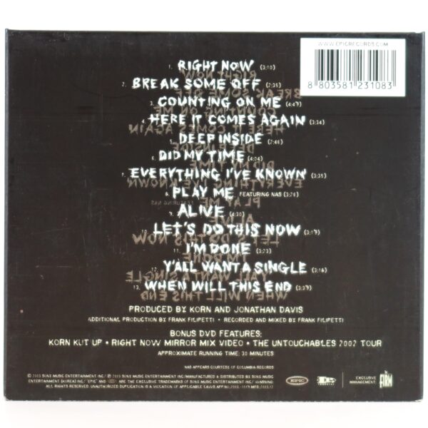 Korn - Take A Look In The Mirror Korean Album CD + DVD Set Digipak Korea