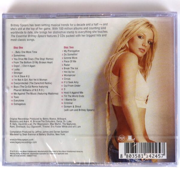 Britney Spears - The Essential Album Korean Sealed 2 CD Korea