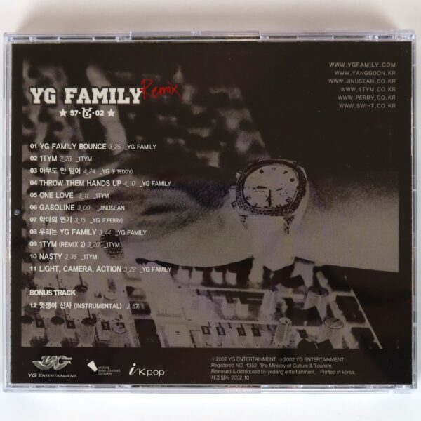 Y.G. Family - 97-02 Remix Album CD 90s K-Pop YG Teddy 1TYM Jinusean 2002