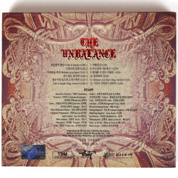 Basis - The Unbalance 2nd Album CD 90s K-Pop 1996