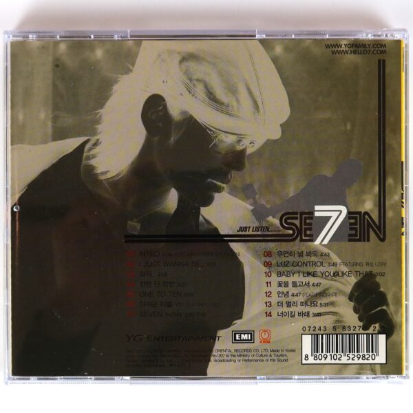 Se7en - Just Listen Album CD K-Pop 2006 YG