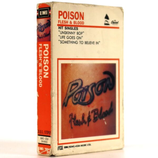 Poison - Flesh & Blood Korean Album Cassette Tape Korea