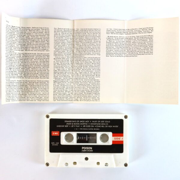 Poison - Flesh & Blood Korean Album Cassette Tape Korea