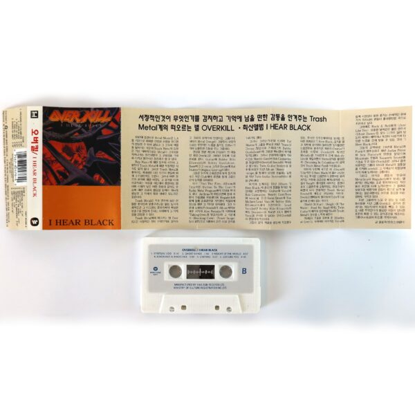 Overkill - I Hear Black Album Korean Cassette Tape Korea