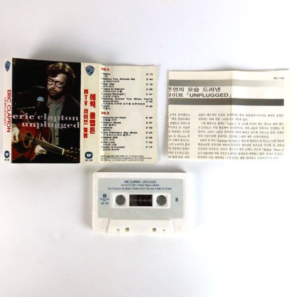 Eric Clapton - Unplugged Album Korean Cassette Tape + Insert Korea