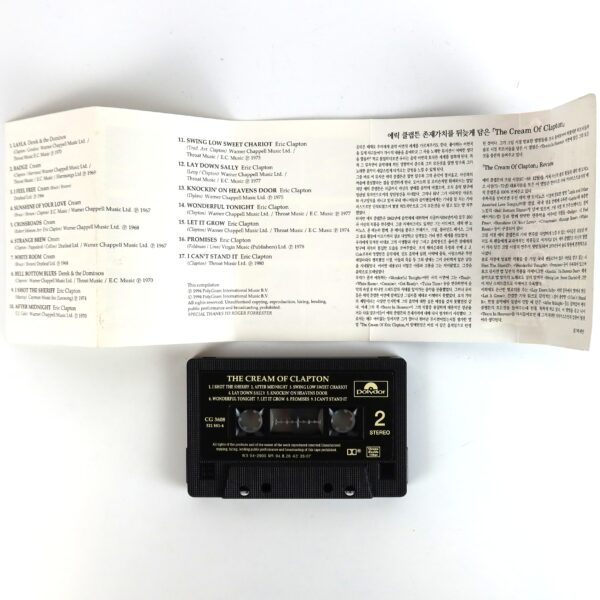 Eric Clapton - The Cream Of Clapton Album Korean Cassette Tape Korea