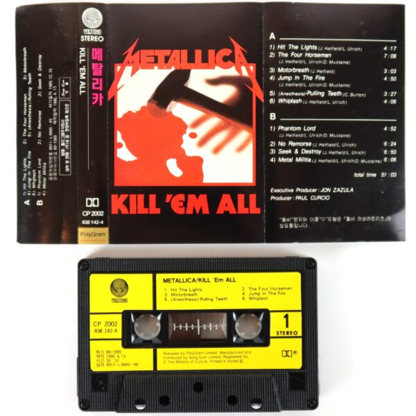 Metallica - Kill 'Em All Korean Album Cassette Tape Korea