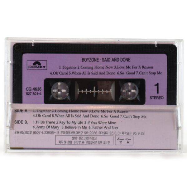 Boyzone - Said And Done Korean Album Cassette Tape Korea
