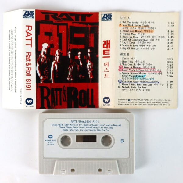 Ratt - Ratt & Roll 8191 Korean Album Cassette Tape Korea [read]