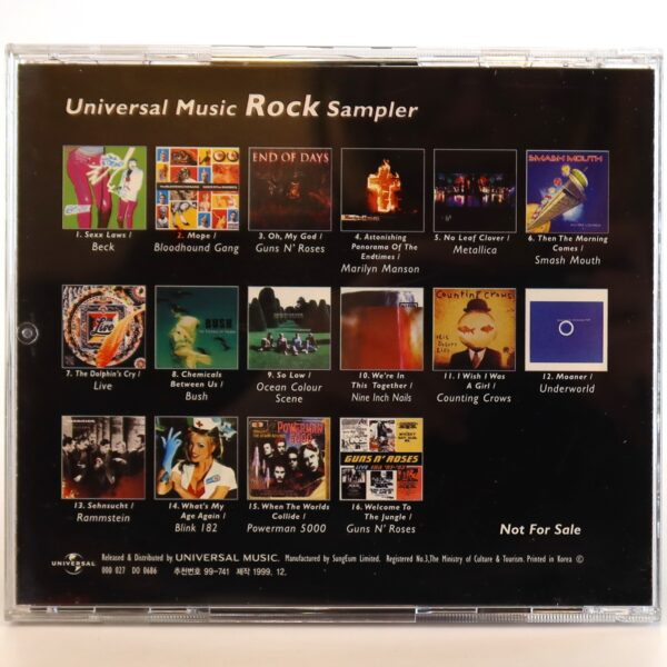 Universal Music Rock Sampler Compilation CD Promo Korea Metallica 1999