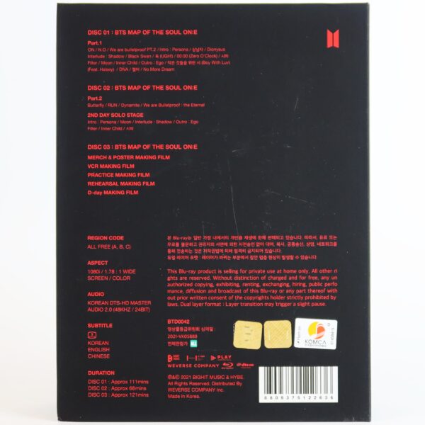 BTS - Map Of The Soul ON:E Blu-Ray No Photocard 2021 [read]