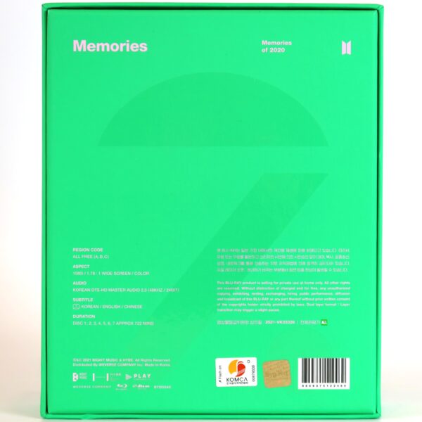 BTS - Memories Of 2020 Blu-Ray No Photocard