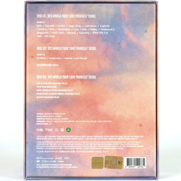 BTS - Love Yourself World Tour Seoul DVD RM Poster No PC 2019