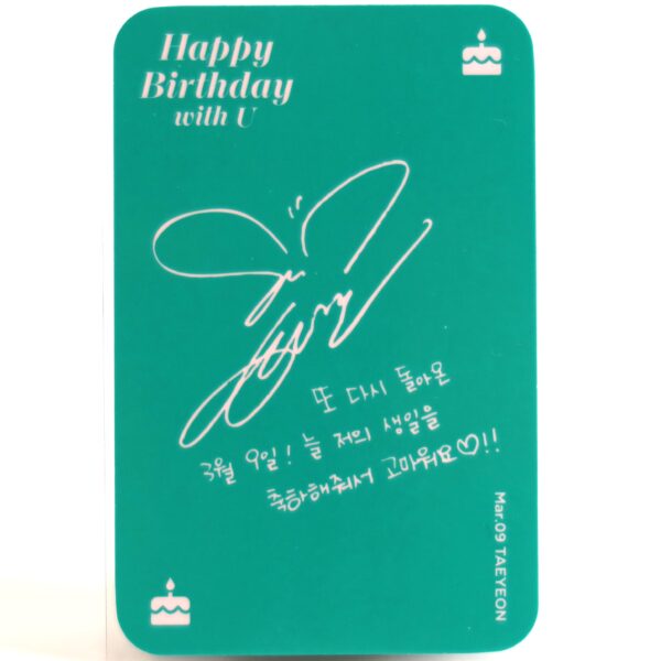 Girls' Generation Taeyeon Happy Birthday Photocard