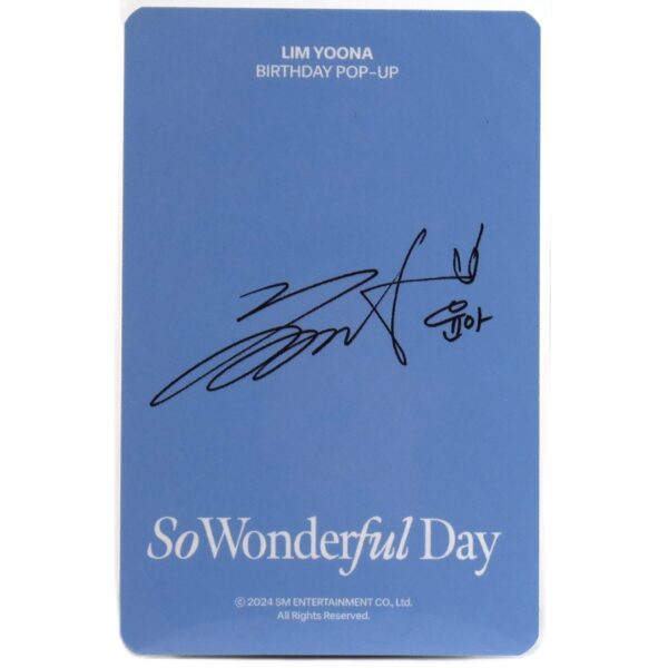 Girls' Generation Yoona So Wonderful Day Birthday Pop Up 2024 Photocard 7