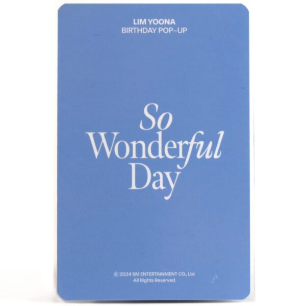 Girls' Generation Yoona So Wonderful Day Birthday Pop Up 2024 Photocard 3