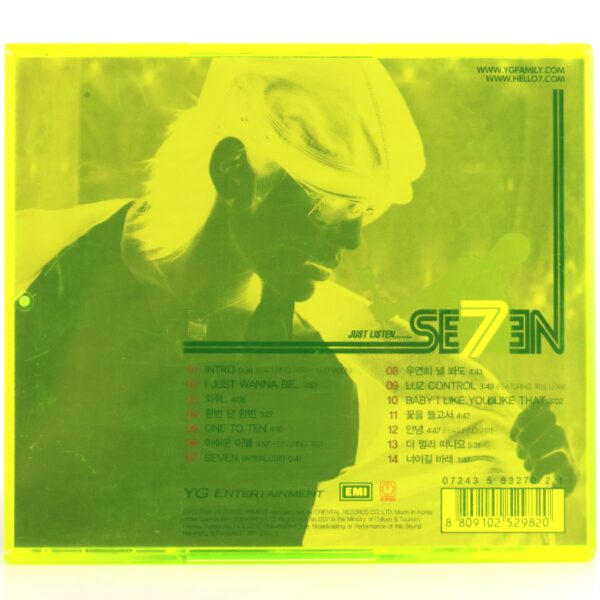 Se7en - Just Listen Album CD K-Pop 2006 YG 2