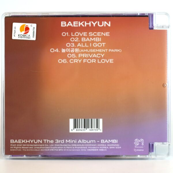 Baekhyun - Bambi 3rd Mini Album CD + Photocards K-Pop 2021 Exo