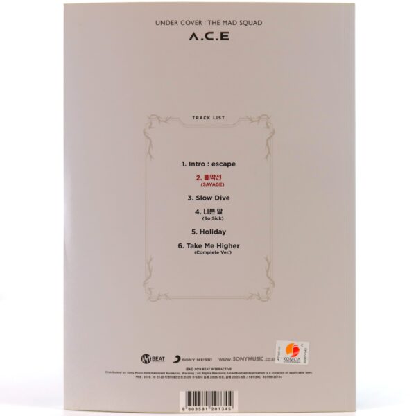 A.C.E - Under Cover: The Mad Squad 2nd Mini Album CD No PC 2019