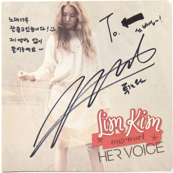 Lim Kim - Her Voice Signed Autographed CD Promo Album 2013 Togeworl [read]