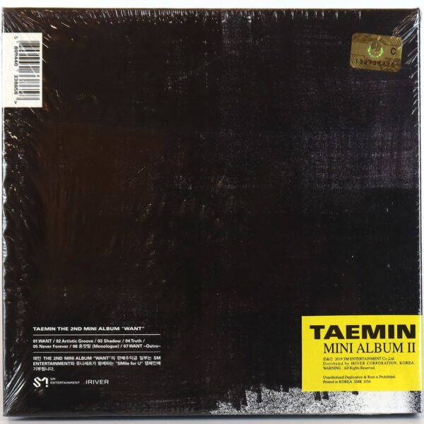 Taemin - Want [Want Ver.] 2nd Mini Album CD Sealed 2019 Shinee 1