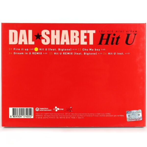 Dal Shabet - Hit U 4th Mini Album CD + Viki Photocard Promo K-Pop 2011