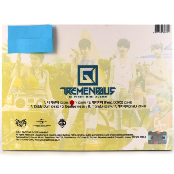 GI - Tremendous 1st Mini Album Signed Autographed CD Promo K-Pop 2013