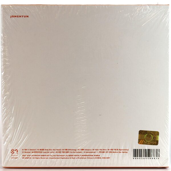Jonghyun - Poet Artist Album CD Sealed K-Pop 2018 Shinee 2